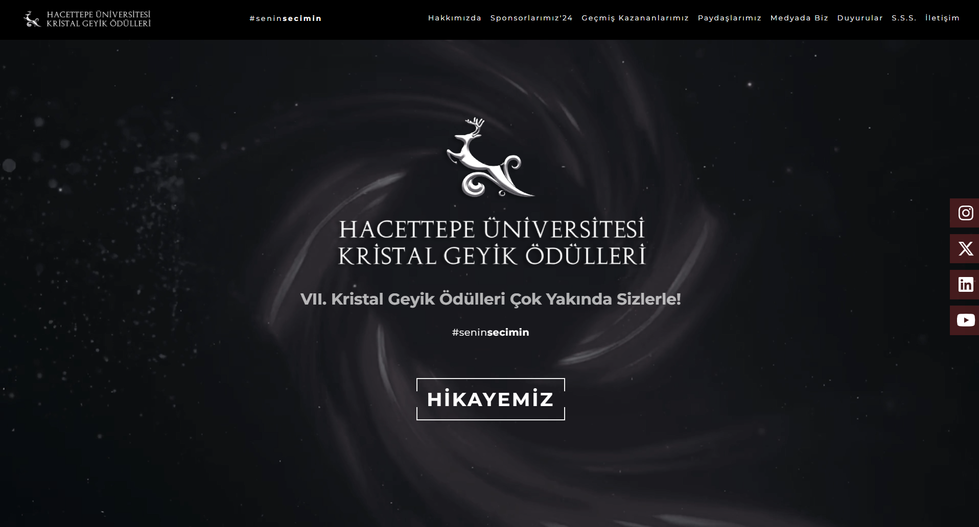 Hacettepe University Kristal Geyik Awards Website Update